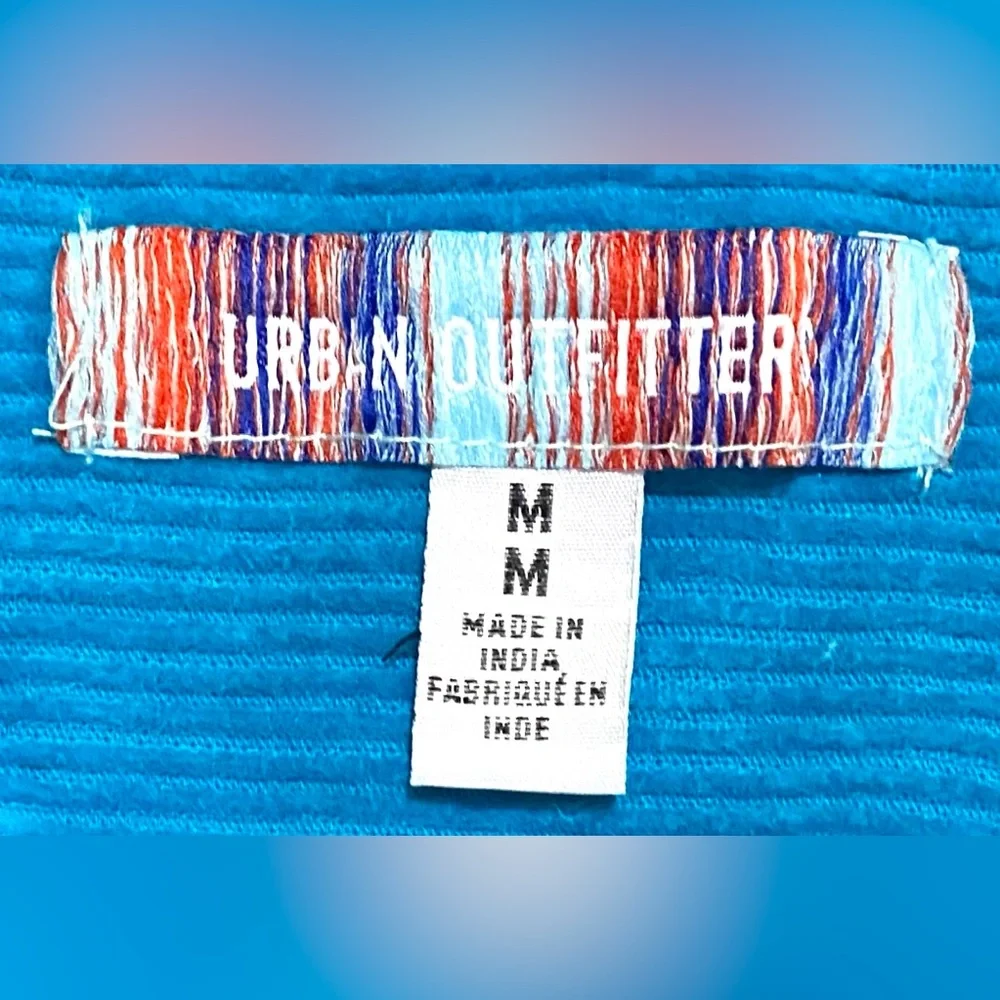 Urban Outfitters Mens M Solid Blue Big Corduroy Oversized Work Shirt Streetwear - Picture 12 of 14